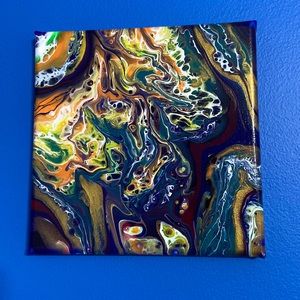 “Psychedelic Lava Lamp” 8x8  Acrylic Pour Painting